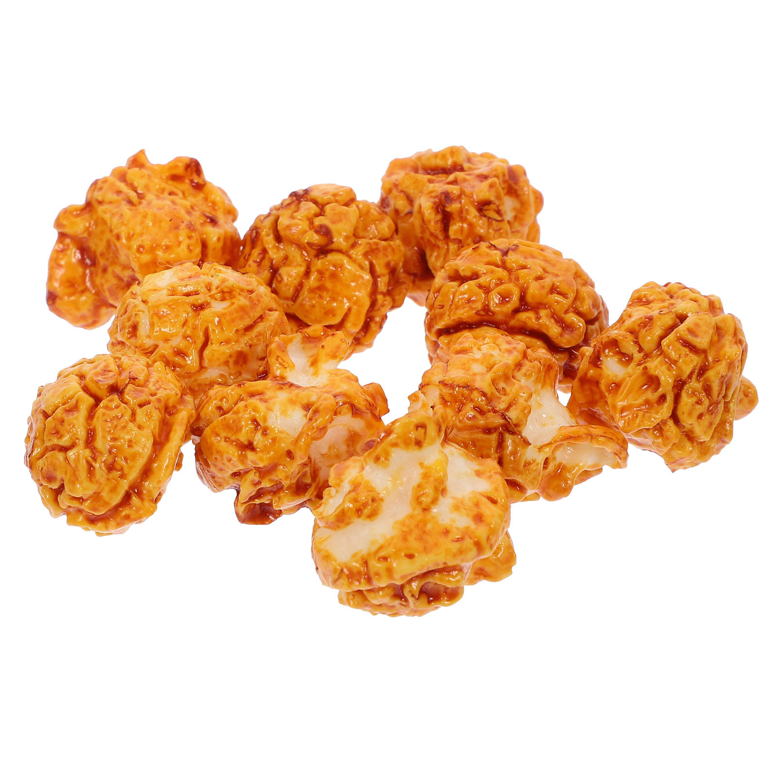 Food Snacks Restaurant - 10個入り、リアルなポップコーンの小道具。持ち運び可能で安全。レストランのディスプレイやキッチンでの食品の模擬装飾に最適。