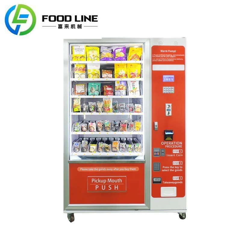 Food Drink Snacks - カスタマイズ可能な工場製カスタムスナックとドリンクのフードコンボ自動販売機