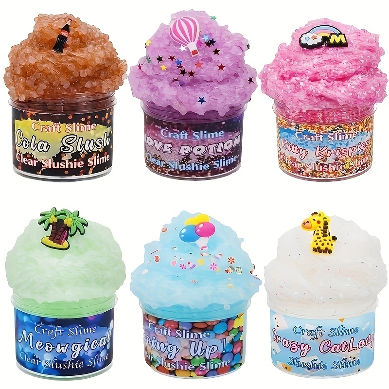 Food Snacks To Eat - 女の子向けバタースライムキット、パーティーの記念品、伸縮性があり粘りのない誕生日プレゼント、女の子と男の子のためのストレス解消おもちゃ、イースト