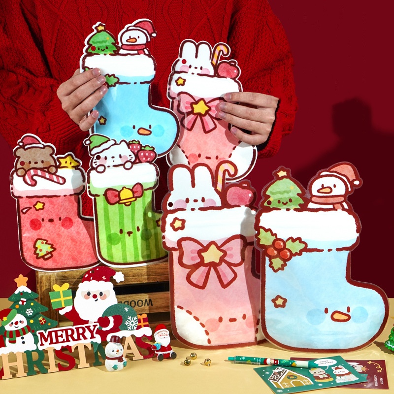 Food Or Snacks - 50 個のかわいいプラスチッククリスマスジップロックバッグ DIY 抹茶結婚式誕生日スナック砂糖コーヒーコーンスパイスキャンディーギフト収納ポーチ