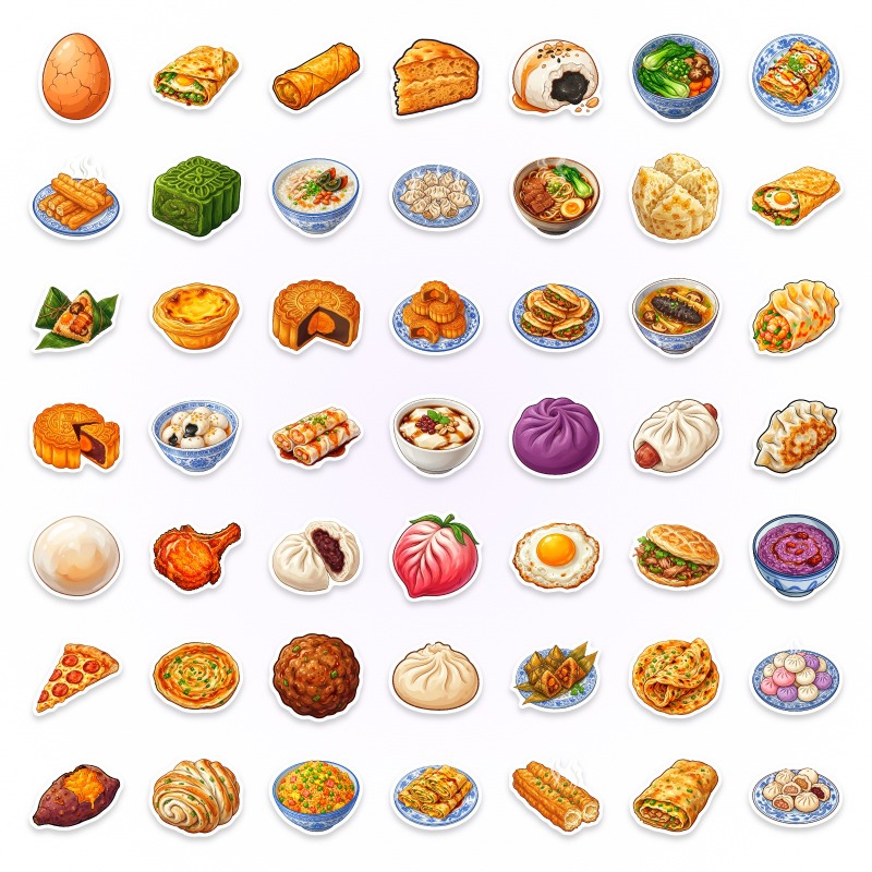 50枚入り中華料理ダイアリー、重複なしの中華ブランチスナック - Food Or Snacks のレビューと価格