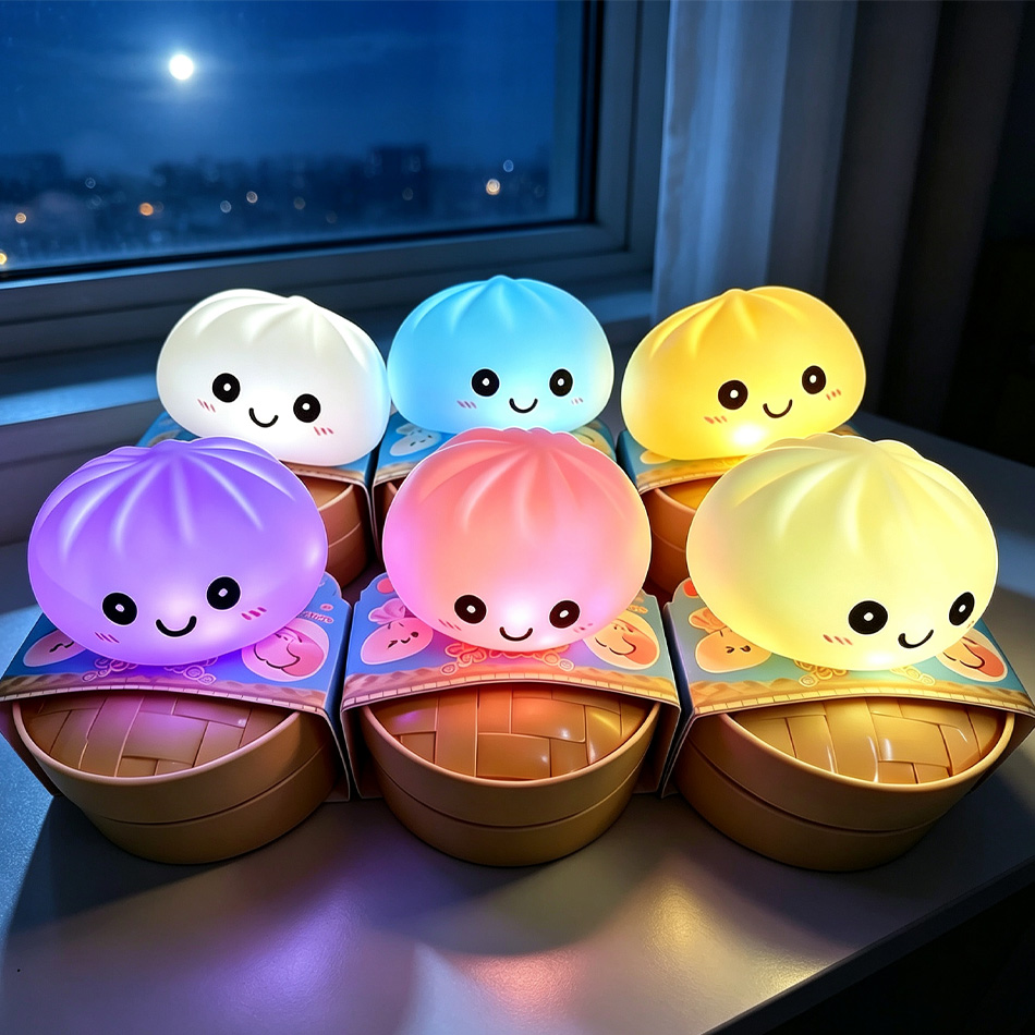 美的LEDバンナイトライト、柔らかいシリコン製スクイーズ玩具 - Food Grocery Snacks のレビューと価格