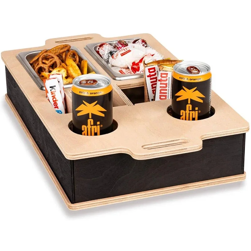 長方形竹トレイデスクトップリモコンホルダースナックバーガート - Food Drink Snacks のレビューと価格