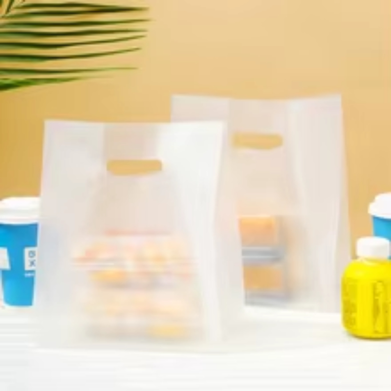 ハンドル付き透明ギフトバッグ50枚 - 食品に安全なプラスチ - Food Or Snacks のレビューと価格