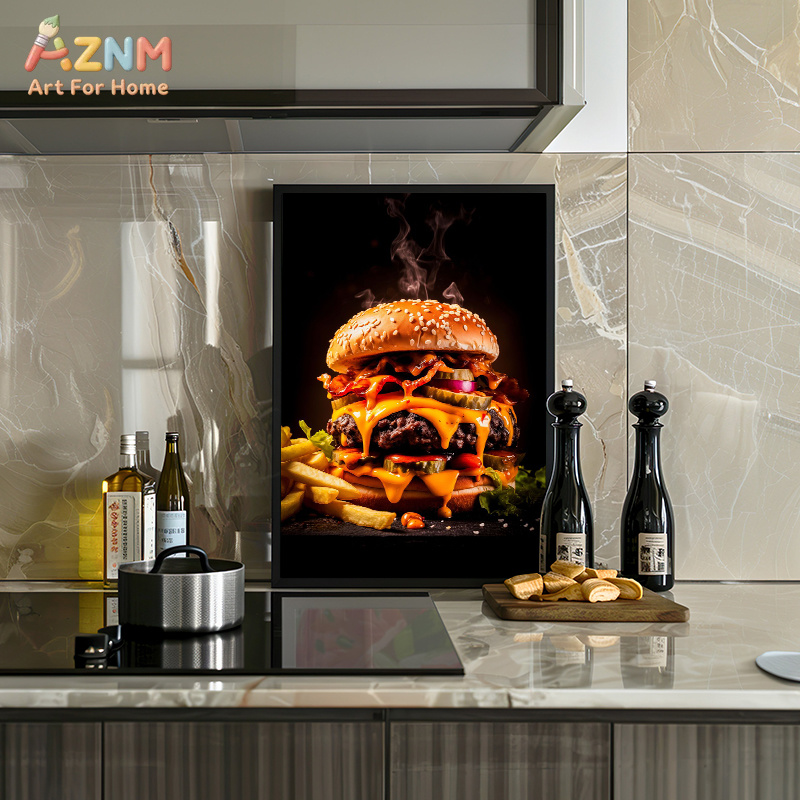 AZNM グルメフードキャンバスポスター フレームレスウォー - Food Snacks Restaurant のレビューと価格
