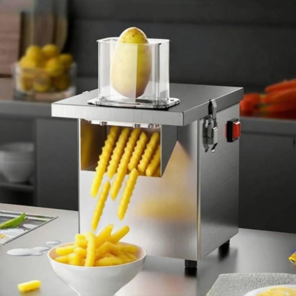 食品グレード110/220/380V電動波型ポテトカッター、 - Food Snacks Restaurant のレビューと価格
